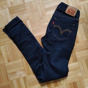 Levi's 535 classic dark blue super skinny jeans